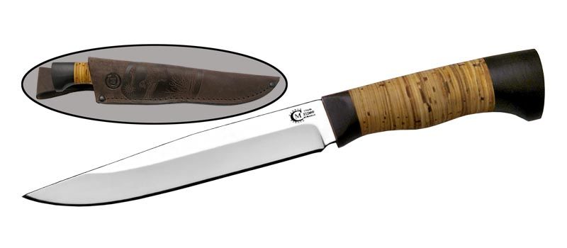 Охотничий нож Ворсма Анчар, коричневый/черный