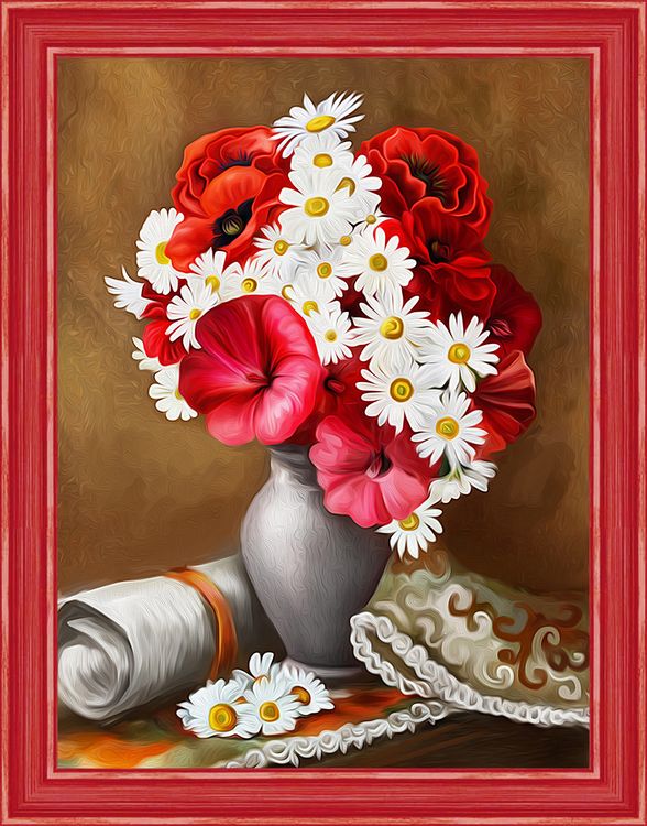 

Алмазная вышивка Алмазная Живопись Пылкие маки, 30x40 см, Пылкие маки