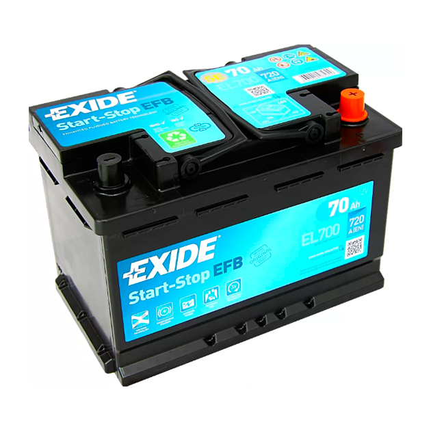 фото Аккумуляторная батарея start-stop efb [12v 70ah 720a b13] exide