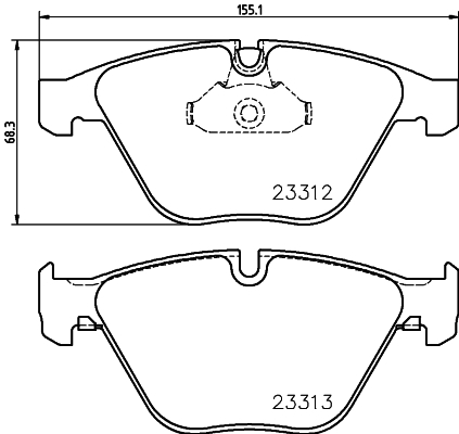 

Комплект тормозных колодок Hella 8DB355015391