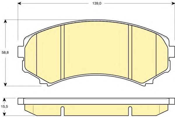 

Комплект тормозных колодок Girling 6132469