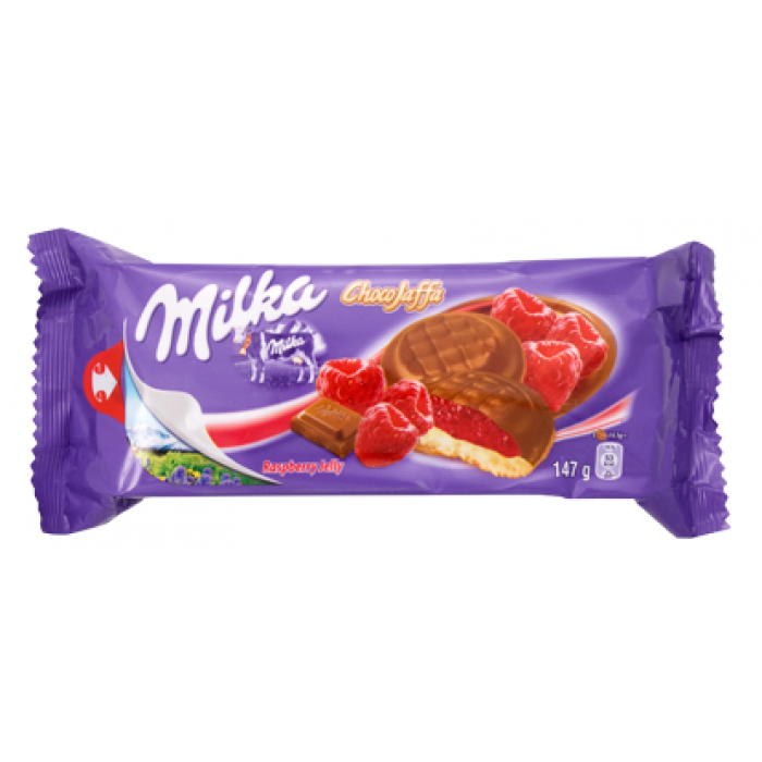 

Печенье Milka jaffa delicje raspberry cookies 147 г