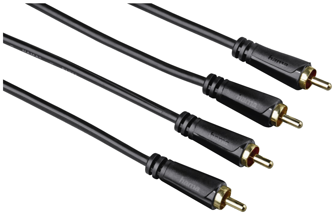 фото Кабель hama 2rca - 2rca, 3м black (h-122283)