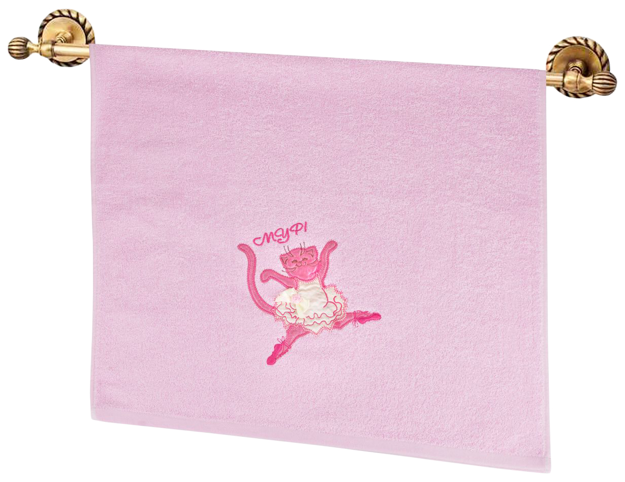 фото Полотенце santalino кошка-балерина цвет: розовый 50х90 см