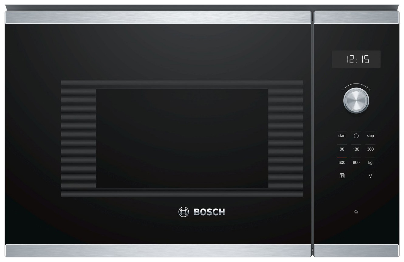 фото Встраиваемая микроволновая печь bosch serie 6 bfl524ms0 black/silver