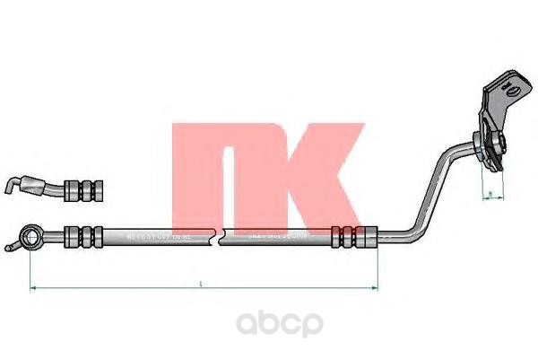 фото Шланг тормозной системы nk 853485 задний левый