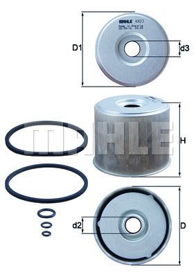 фото Фильтр топливный knecht kx 23d mahle/knecht