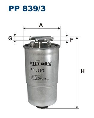 фото Фильтр топливный filtron pp839/3