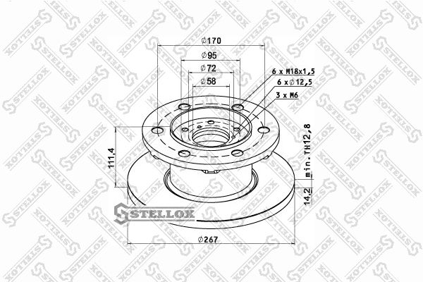 фото Тормозной диск stellox 85-00735-sx