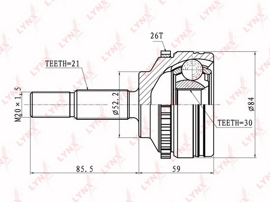 

Шрус LYNXauto CO-6304A