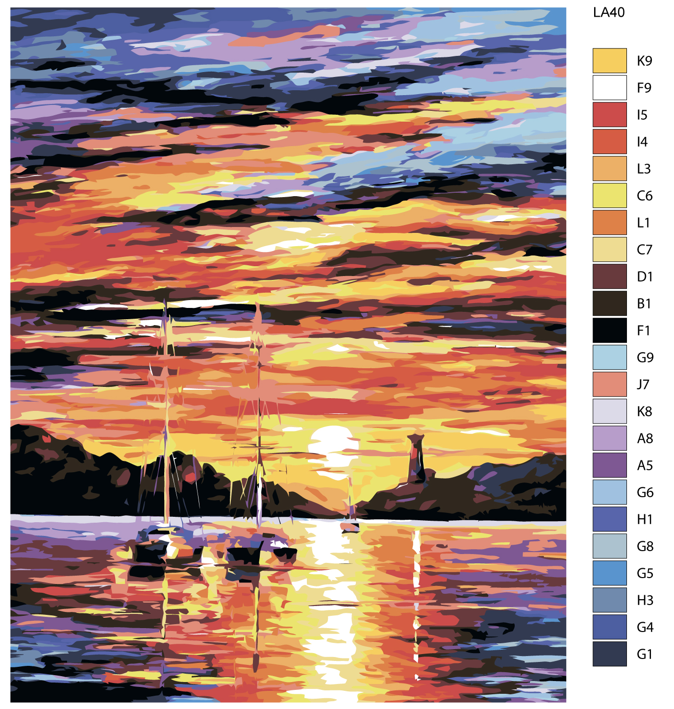 

Картина по номерам, 40 x 50, LA40, LA40