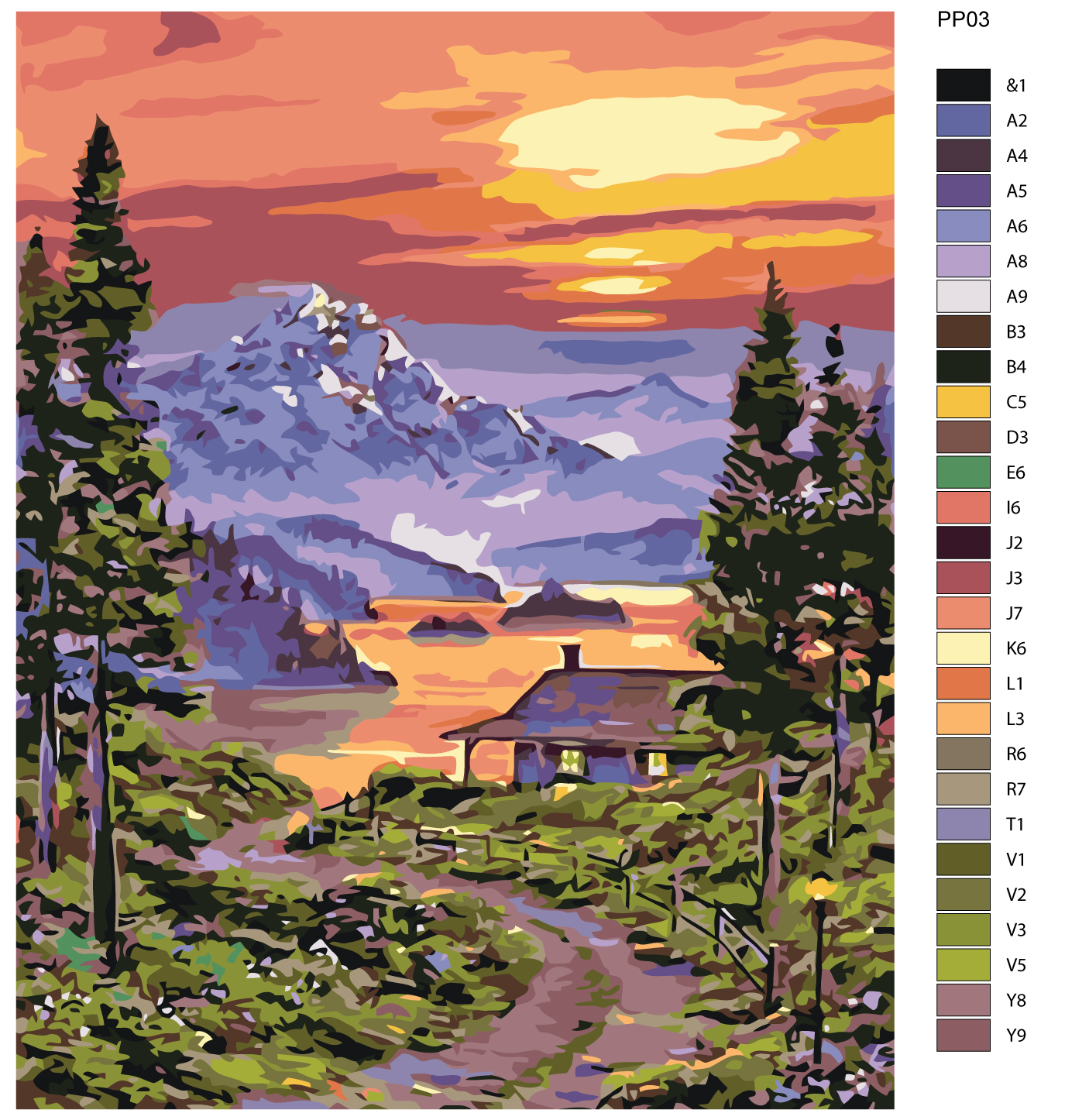 

Картина по номерам, 40 x 50, PP03, PP03