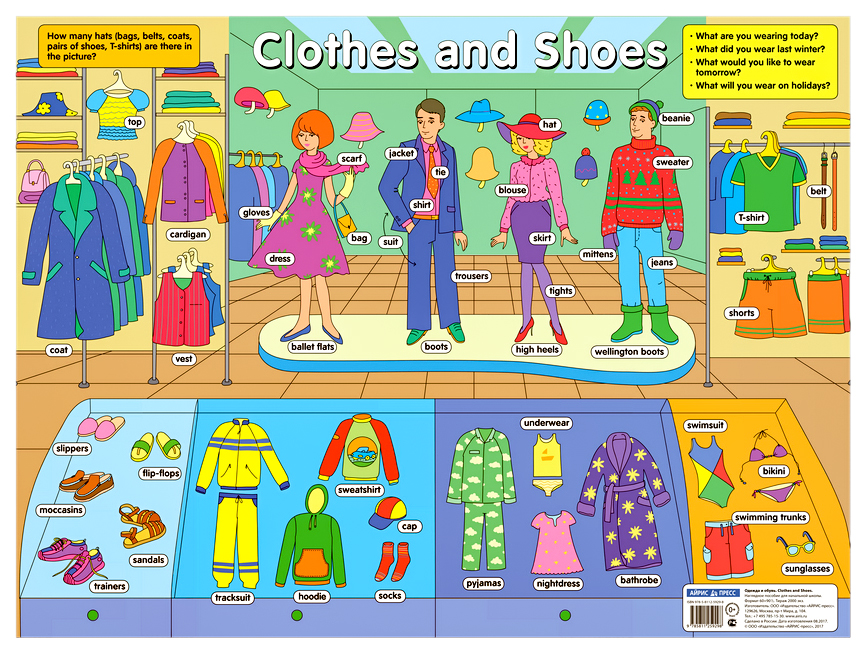 фото Плакат айрис-пресс одежда и обувь. clothes and shoes