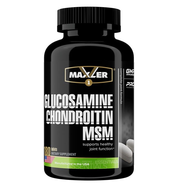 Глюкозамин хондроитин MSM Maxler USA 180 таблеток