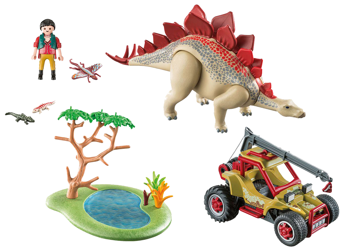 фото Игровой набор playmobil динозавры: исследовательский транспорт со стегозавром