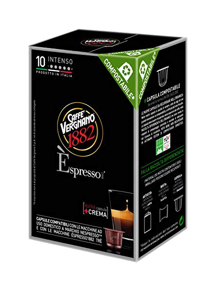 Капсулы Vergnano e`spresso intenso для кофемашин Nespresso 10 капсул