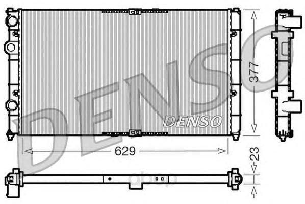 

Радиатор 629x377 Denso DRM26040