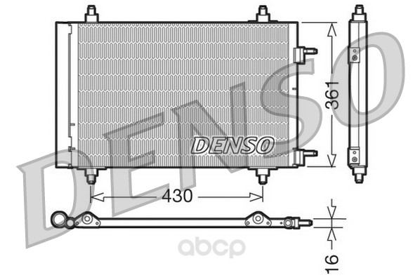 

Радиатор кондиционера с осушителем citroen c4 2.0/1.6hdi/2.0hdi 04 Denso DCN07019