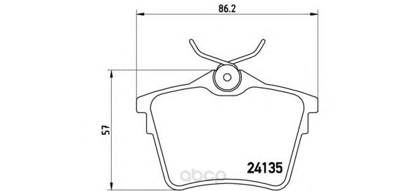 

Тормозные колодки brembo задние P61079