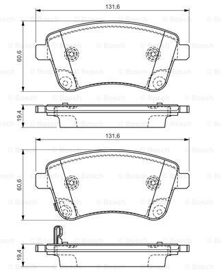 

Тормозные колодки Bosch дисковые 986494552