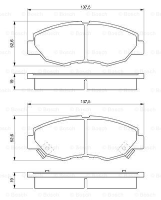 

Тормозные колодки Bosch дисковые 986461124