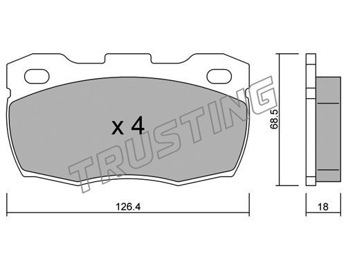 фото Комплект тормозных дисковых колодок trusting 361.0