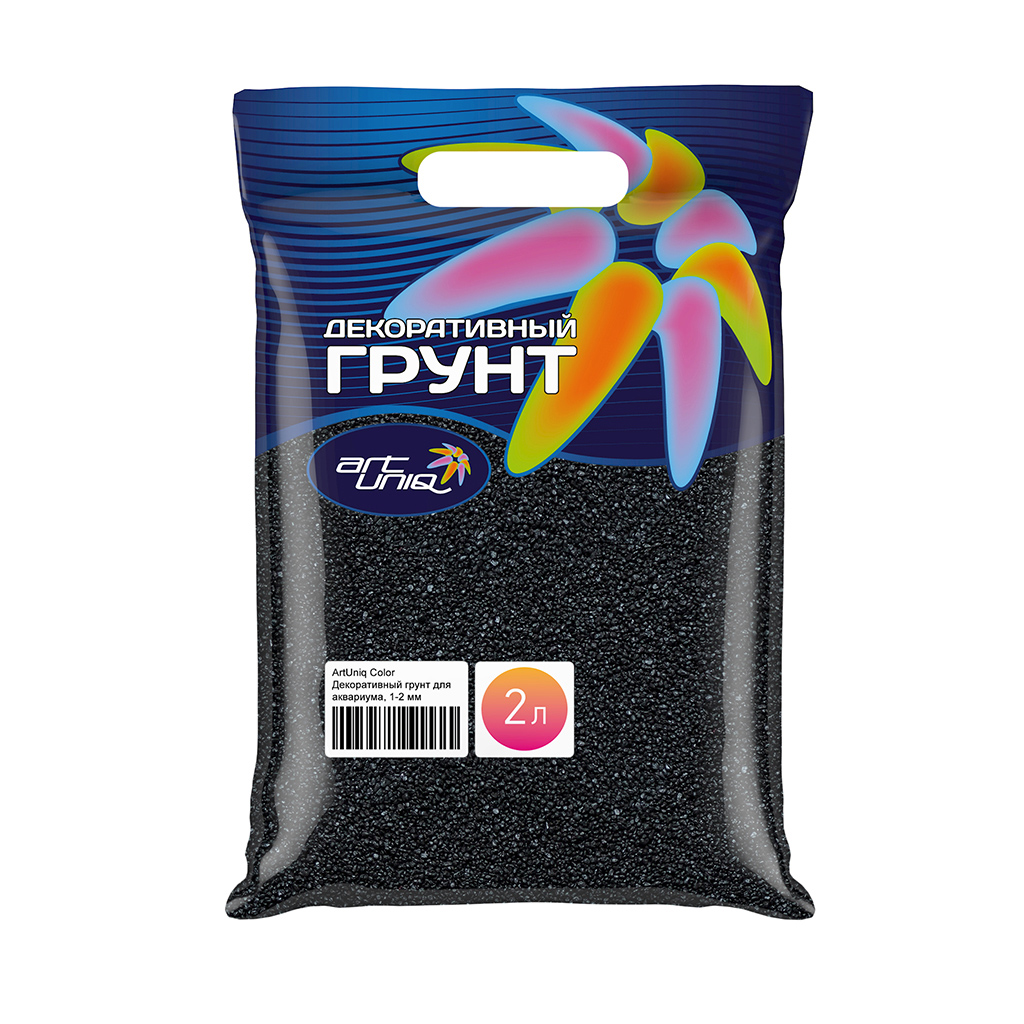 фото Грунт artuniq color black 1-2 мм 3кг