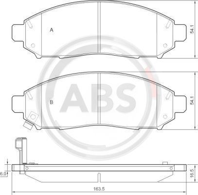 

Тормозные колодки дисковые ABS 37518