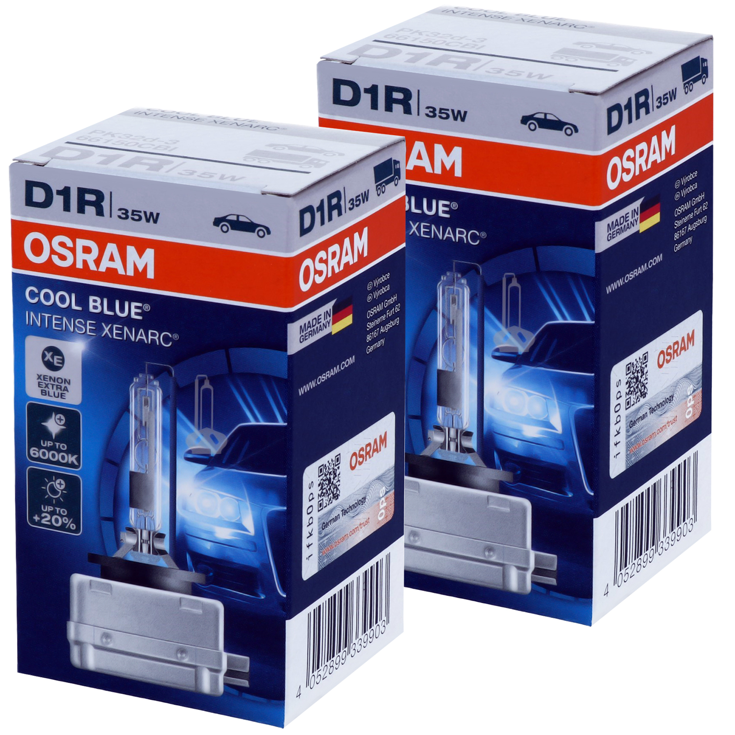 фото Лампа ксеноновая d1r osram xenarc cool blue intense - 66150cbi/66154cbi