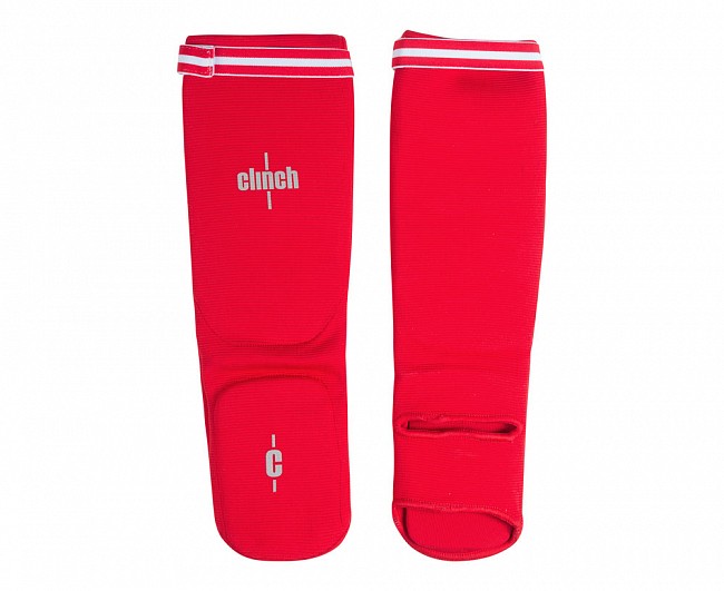 фото Защита голени и стопы clinch shin instep protector красная s