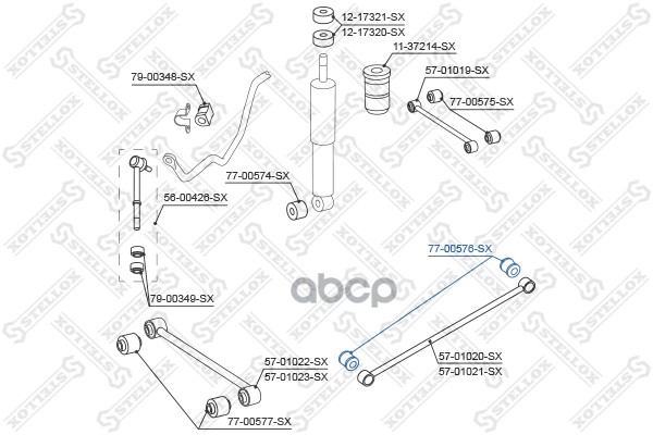 фото Сайлентблок stellox 7700576sx