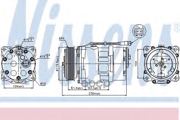 фото Компрессор кондиционера nissens 89055