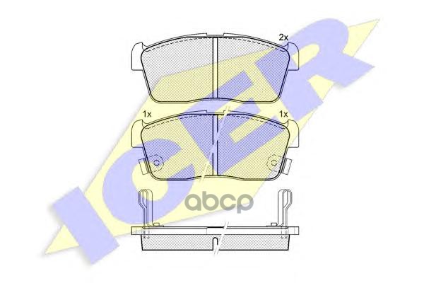 фото Комплект тормозных колодок icer 181452