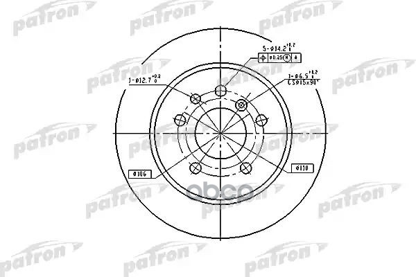 фото Тормозной диск patron pbd1613