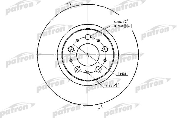 фото Тормозной диск patron pbd4053