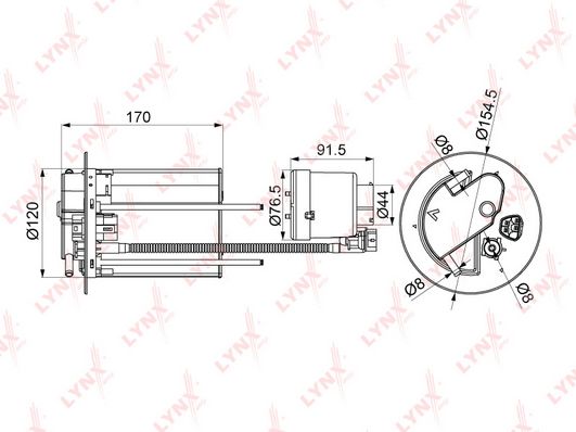 фото Топливный фильтр lynxauto lf-1073m