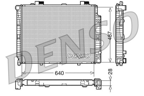 

Радиатор охлаждения двигателя DENSO DRM17088