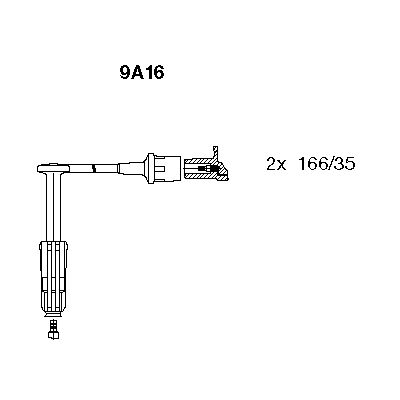 Комплект проводов зажигания BREMI 9A16 600000362082