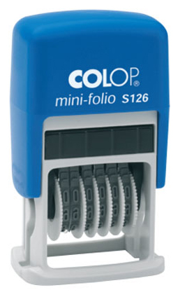 Нумератор Colop Printer S 126. 6 разрядов. Высота шрифта: 3,8 мм.