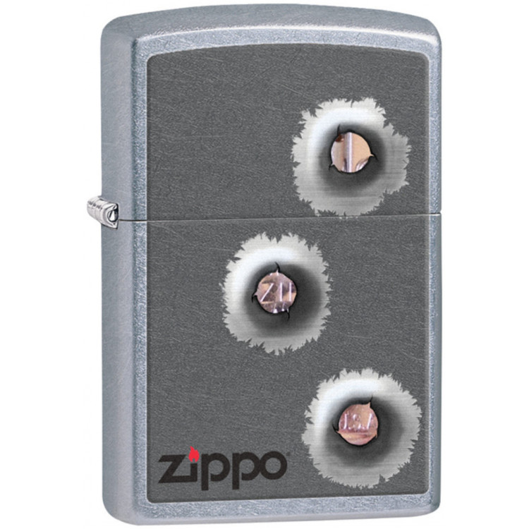 

Бензиновая зажигалка Zippo Bullet Holes Street Chrome, Bullet Holes