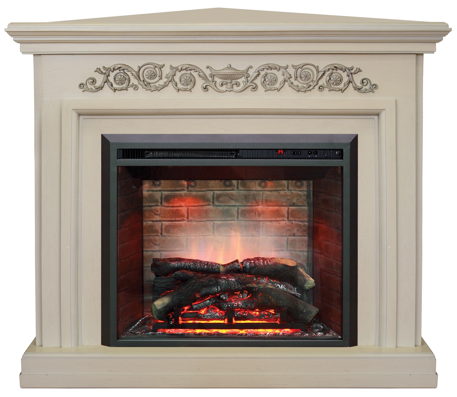 фото Электрокамин realflame leticia 26 wt, белый матовый