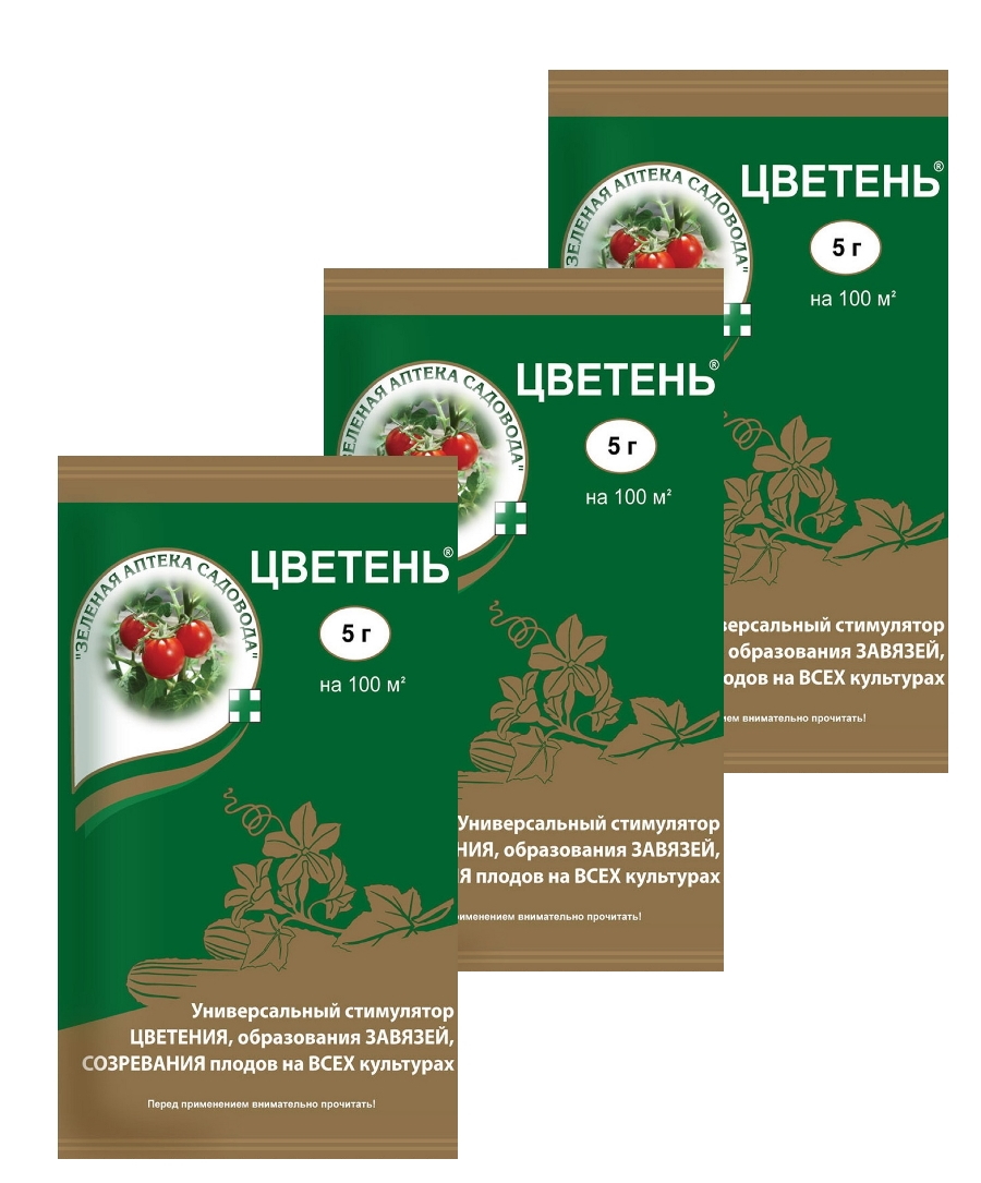 

Комплект Средство для стимуляции роста растений Цветень 1 гр. х 3 шт.