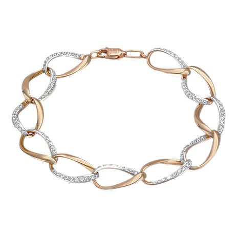 

Браслет из красного золота с фианитом р. 17 PLATINA jewelry 05-0312-00-401-1110-24, 05-0312-00-401-1110-24
