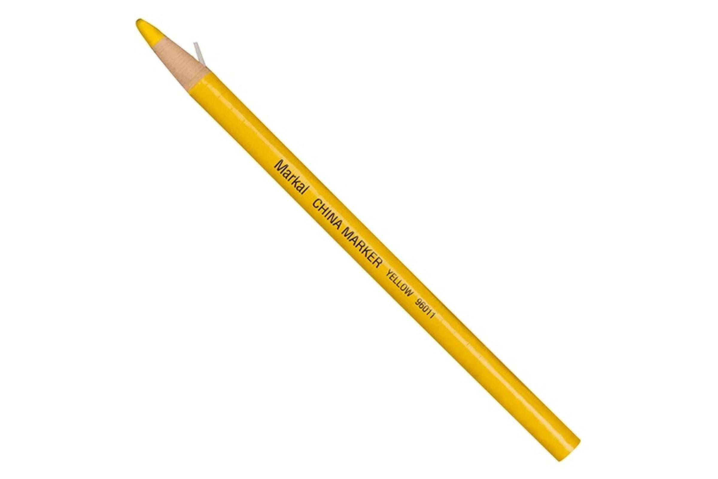 Markal карандаш промышленный восковой самозатачивающийся China Marker, жёлтый 96011