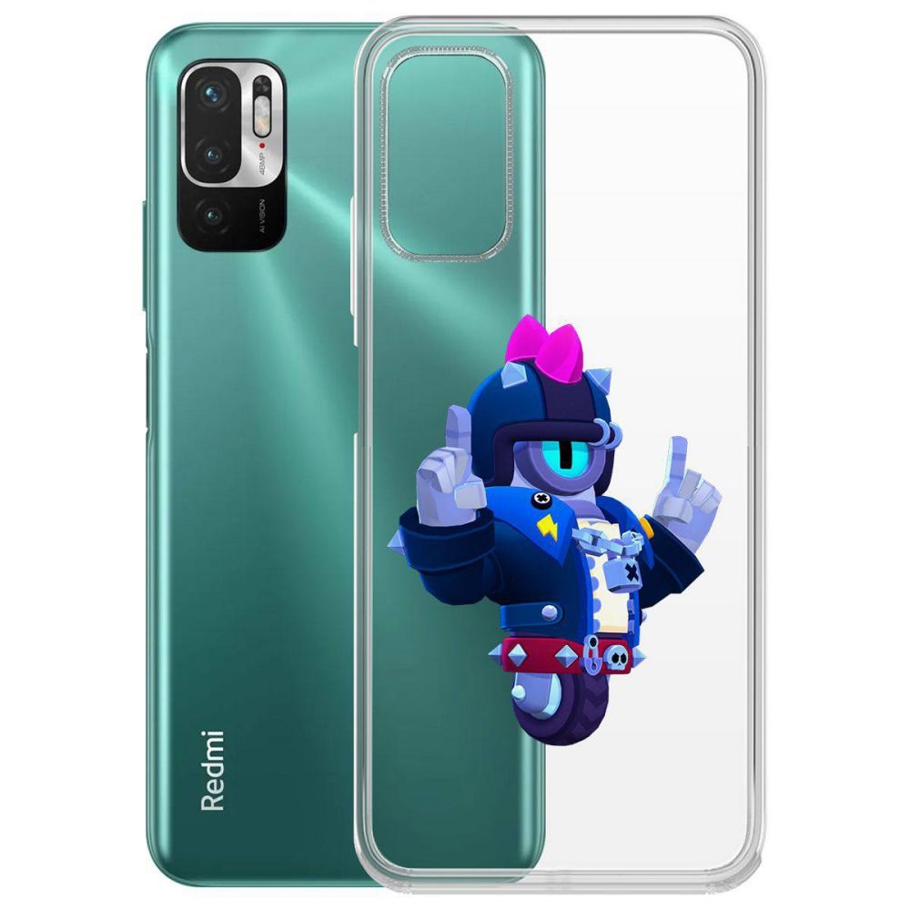 

Чехол-накладка Brawl Stars-Дикий Сту для Xiaomi Redmi Note 10T/ Poco M3 Pro, Прозрачный