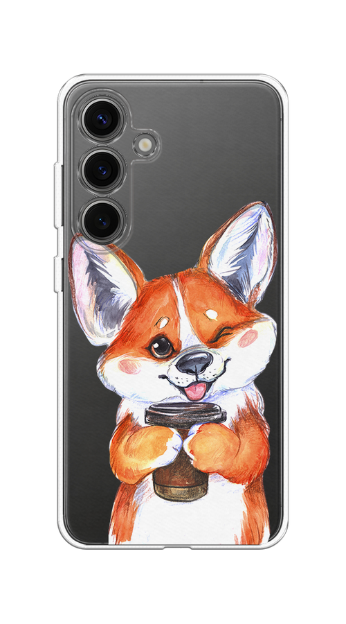 

Чехол на Samsung Galaxy S25 Корги с кофе, Оранжевый;белый, 2110350-1