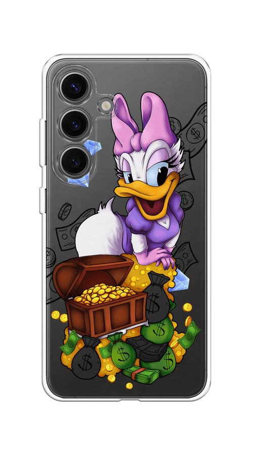 

Чехол на Samsung Galaxy S25 Rich Daisy Duck, Коричневый;белый;фиолетовый, 2110350-1