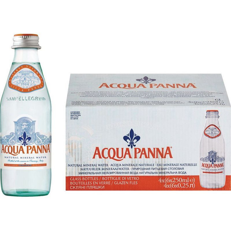Вода минеральная Acqua Panna негазированная стекло 0,25 л х 24 шт.