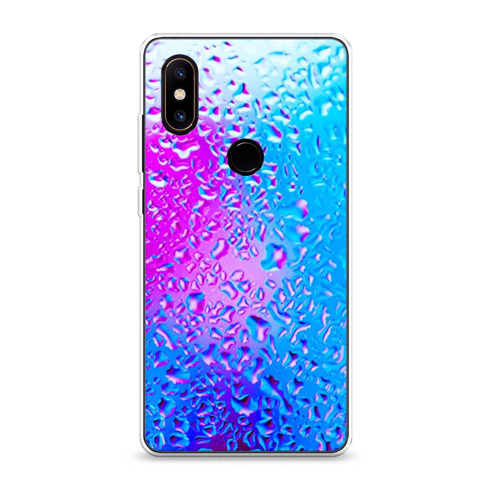 

Чехол на Xiaomi Mi Mix 2S "Капли на стекле", Голубой;розовый, 33450-3