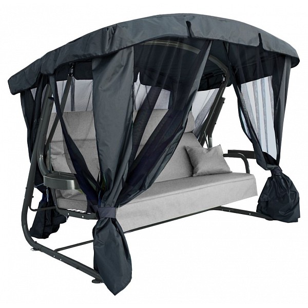 

Качели с тентом 4х-местные Garden Story Мадагаскар Премиум 255x150x175 см графит, серый, Мадагаскар Премиум